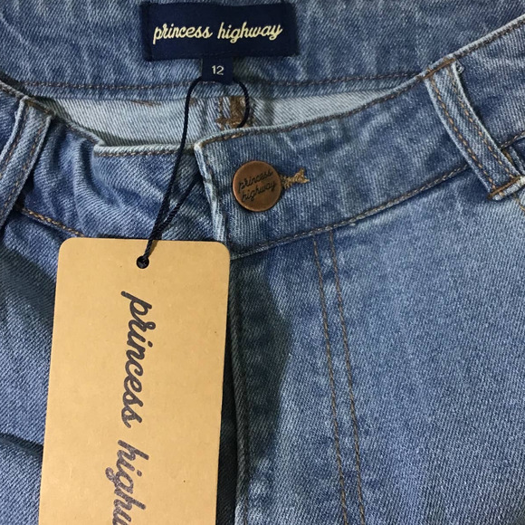 PRINCESS HIGHWAY 12 L light blue Emily denim cotton blend boot leg jeans - Picture 8 of 10